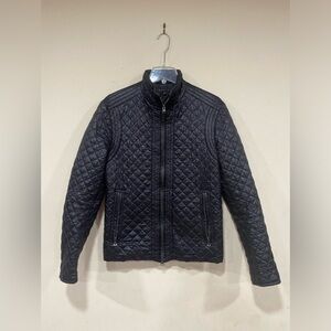 Theory Womans Medium Black Quilted Full Zip Puffer Jacket